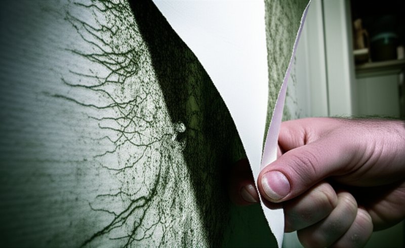 Hidden mold behind wall